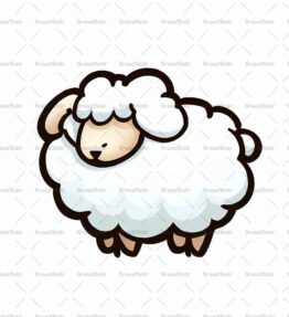 Flauschiges weißes Schaf